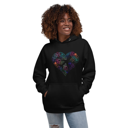 We "Heart Travel" Unisex Hoodie